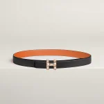 H Infini belt buckle & Reversible leather strap 24 mm